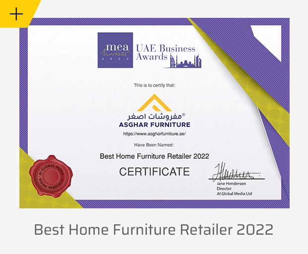 Best Home Furniture Retailer 2022 certificate