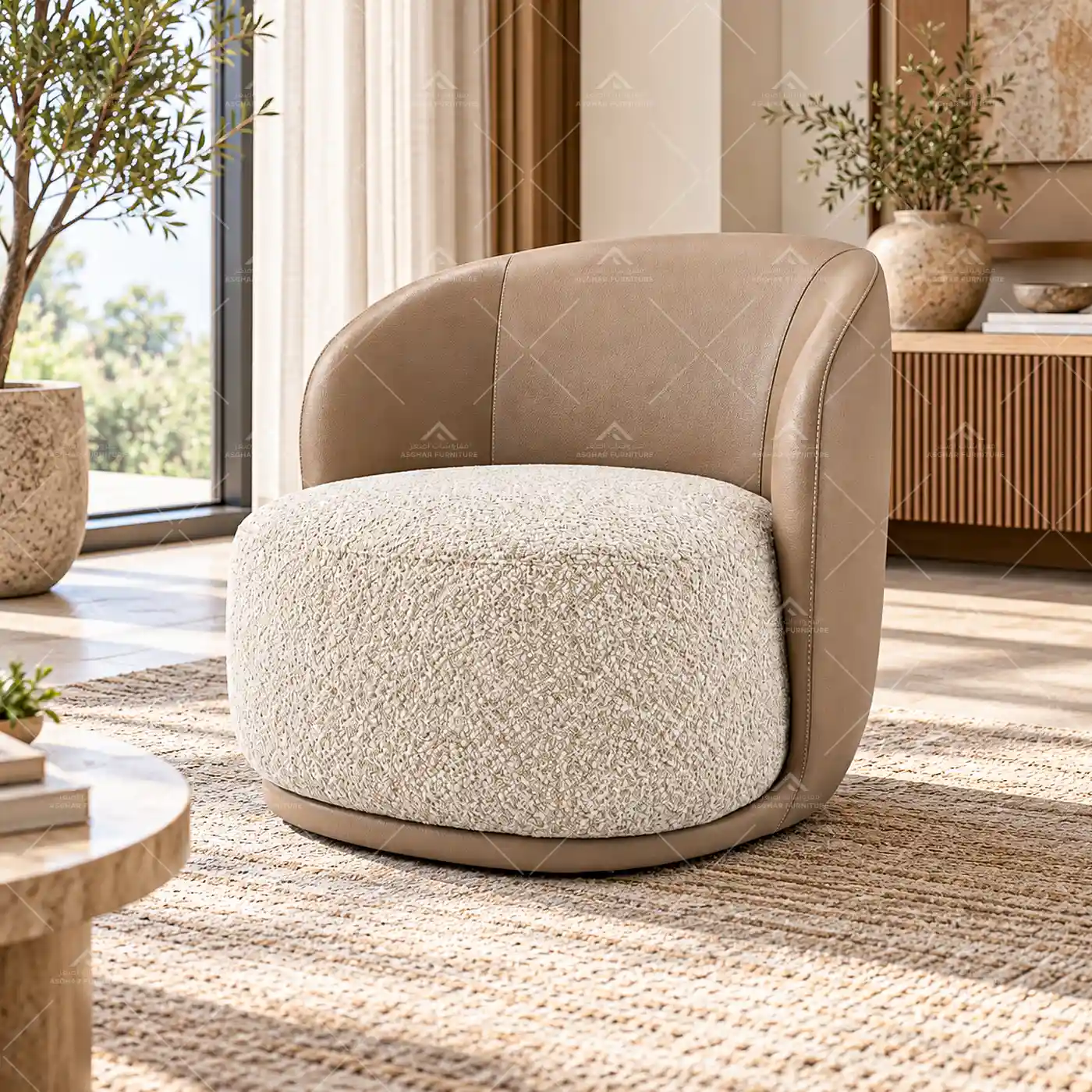 EmbraceLoft Accent Chair | Modern Boucle Lounge Chair