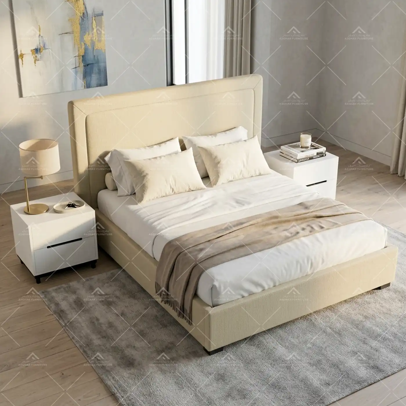 Cascado Premium Upholstered Bed - Combo Deal
