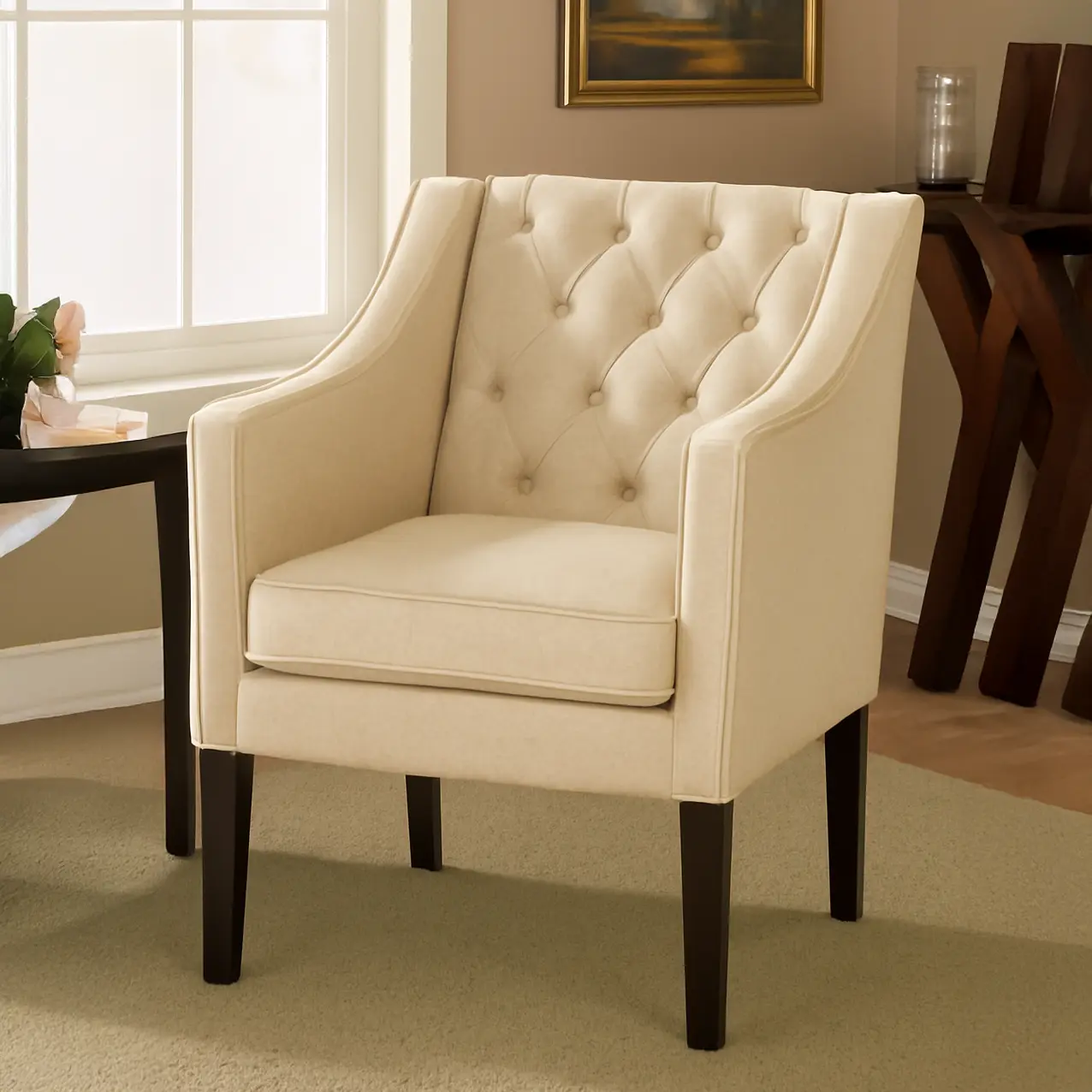 Gloria Premium Button Tufted Chair | Living Room Chair