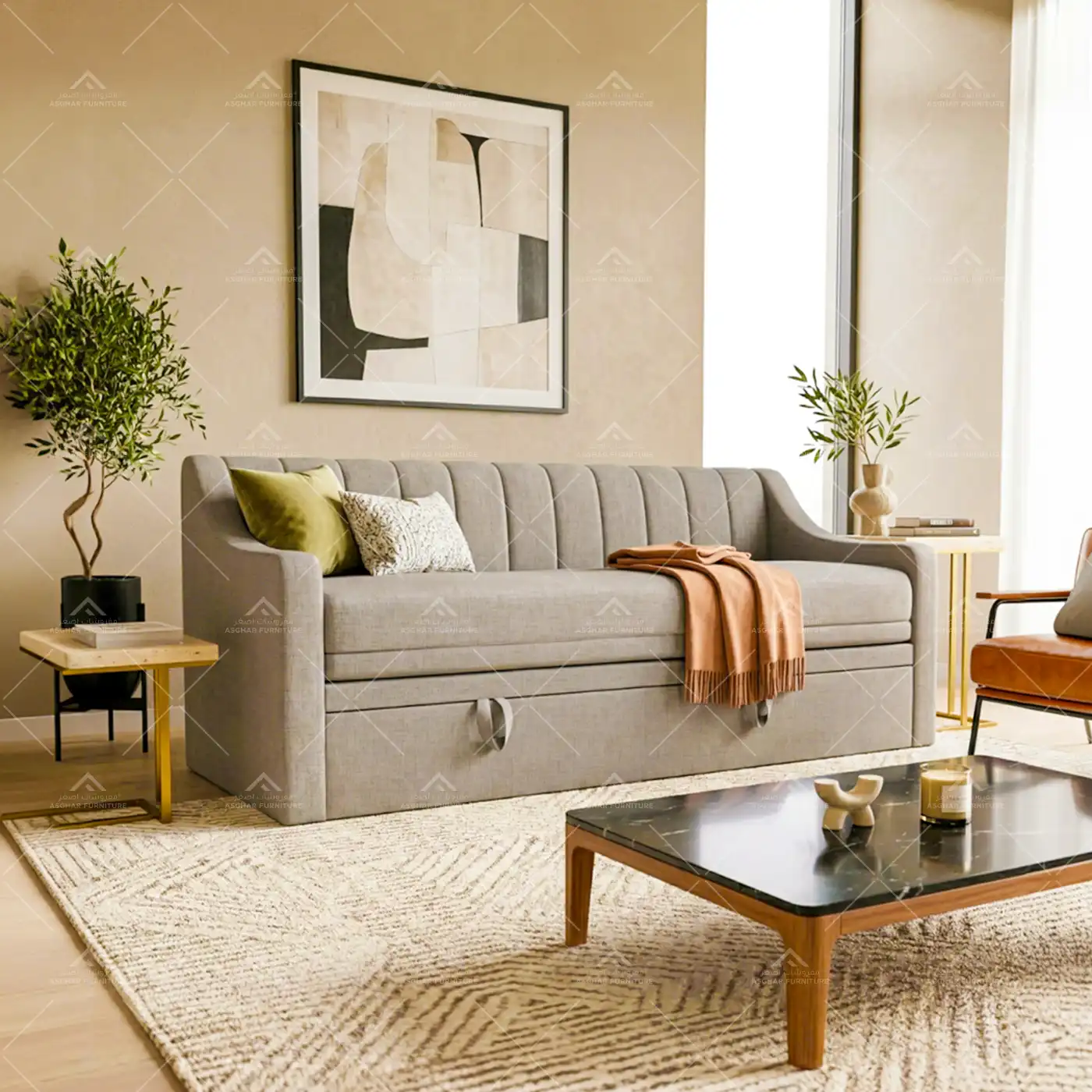 Zelena 3-seater Sofa Bed | Buy Sofa Bed online | Asghar Furniture