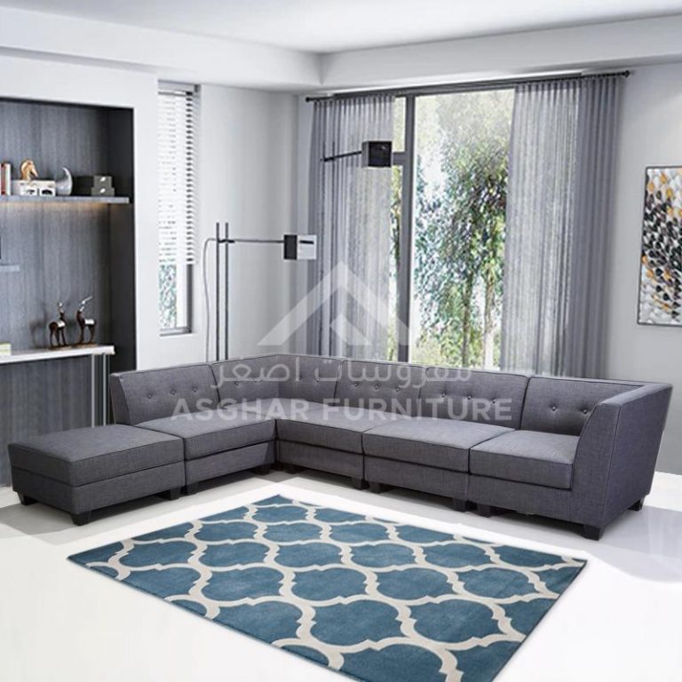 6 Pcs Modular Sectional Living Room Asghar Furniture: Shop Online Home Furniture Across UAE - Dubai, Abu Dhabi, Al Ain, Fujairah, Ras Al Khaimah, Ajman, Sharjah.