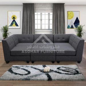 6 Pcs Modular Sectional Living Room Asghar Furniture: Shop Online Home Furniture Across UAE - Dubai, Abu Dhabi, Al Ain, Fujairah, Ras Al Khaimah, Ajman, Sharjah.