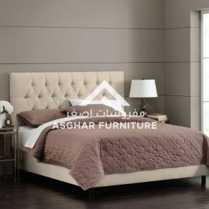 Grey Velvet Bed Bed Room Asghar Furniture: Shop Online Home Furniture Across UAE - Dubai, Abu Dhabi, Al Ain, Fujairah, Ras Al Khaimah, Ajman, Sharjah.