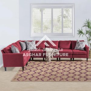7-Piece Fabric Sectional Sofa Living Room Asghar Furniture: Shop Online Home Furniture Across UAE - Dubai, Abu Dhabi, Al Ain, Fujairah, Ras Al Khaimah, Ajman, Sharjah.