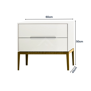Dwarf 2-Drawer Nightstand Bed Room Asghar Furniture: Shop Online Home Furniture Across UAE - Dubai, Abu Dhabi, Al Ain, Fujairah, Ras Al Khaimah, Ajman, Sharjah.