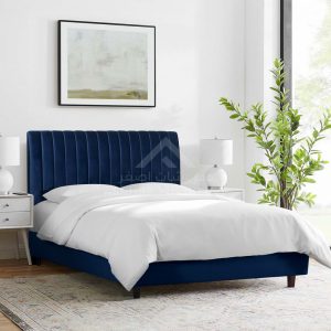 Elise Velvet Bed Blue