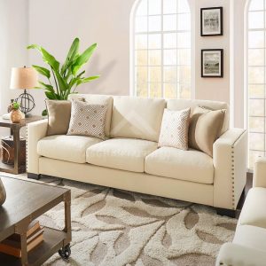 Farren Imperial Linen Sofa Beige