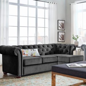 Ingles Reversible Sofa Dark Grey