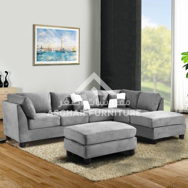 Moira L Shape Modular Sofa Living Room Asghar Furniture: Shop Online Home Furniture Across UAE - Dubai, Abu Dhabi, Al Ain, Fujairah, Ras Al Khaimah, Ajman, Sharjah.