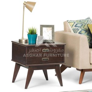 Napa Two Drawer Rectangle Side Table Bed Room Asghar Furniture: Shop Online Home Furniture Across UAE - Dubai, Abu Dhabi, Al Ain, Fujairah, Ras Al Khaimah, Ajman, Sharjah.