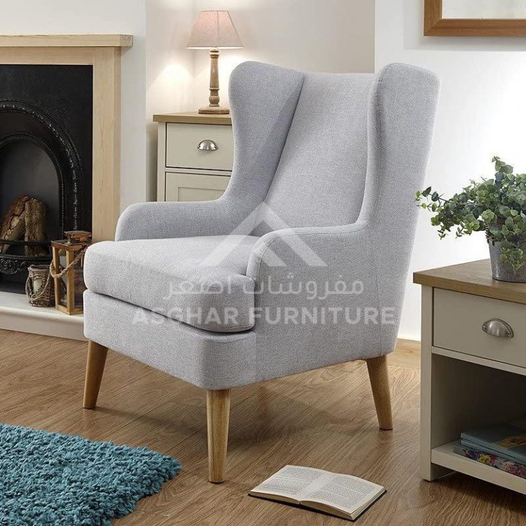 Noah Luxury Wingback Chair Accent / Arm Chair Asghar Furniture: Shop Online Home Furniture Across UAE - Dubai, Abu Dhabi, Al Ain, Fujairah, Ras Al Khaimah, Ajman, Sharjah.