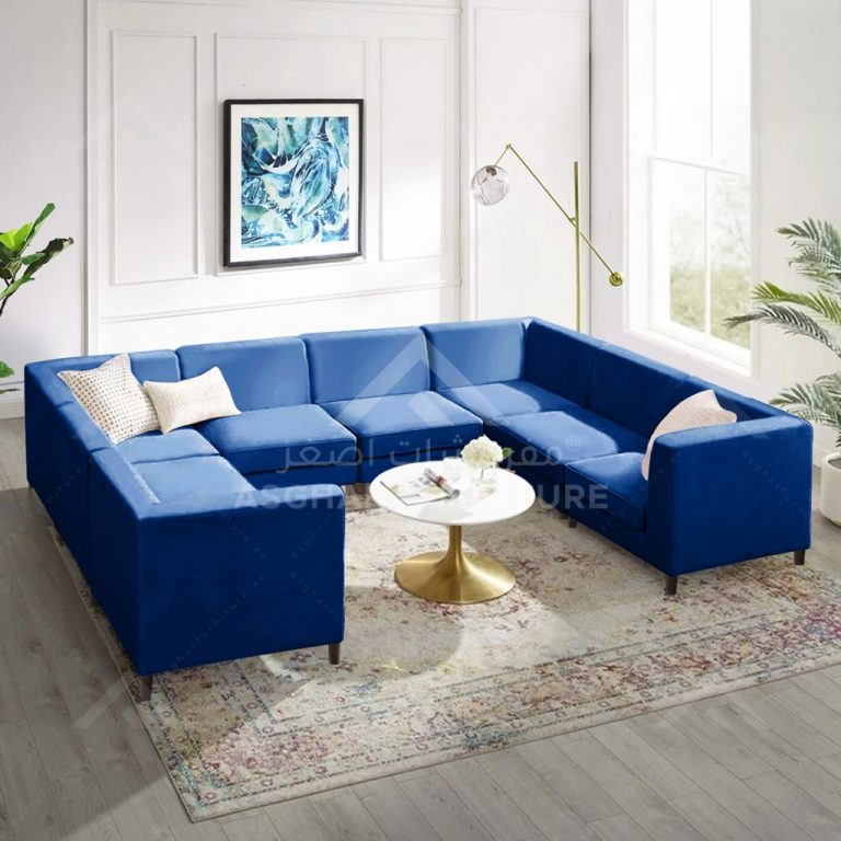 Oasis U Shaped Sectional Sofa Blue