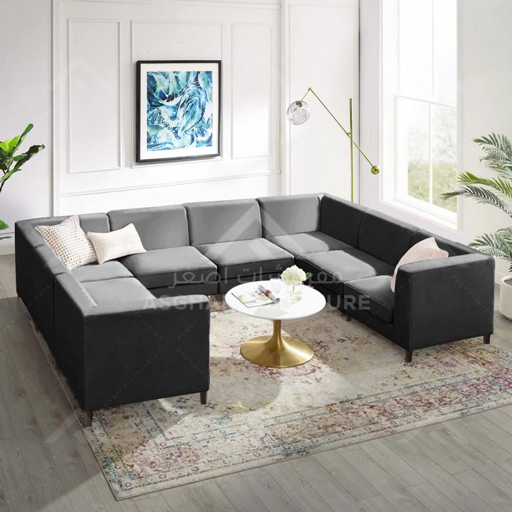 Oasis U Shape Sectional Sofa - Asghar Furniture: Shop Online Home Furniture  Across UAE - Dubai, Abu Dhabi, Al Ain, Fujairah, Ras Al Khaimah, Ajman,  Sharjah.