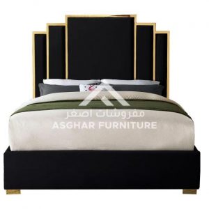 Wulff Velvet Bed Bed Room Asghar Furniture: Shop Online Home Furniture Across UAE - Dubai, Abu Dhabi, Al Ain, Fujairah, Ras Al Khaimah, Ajman, Sharjah.