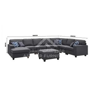 Yateley Modular Sofa Living Room Asghar Furniture: Shop Online Home Furniture Across UAE - Dubai, Abu Dhabi, Al Ain, Fujairah, Ras Al Khaimah, Ajman, Sharjah.