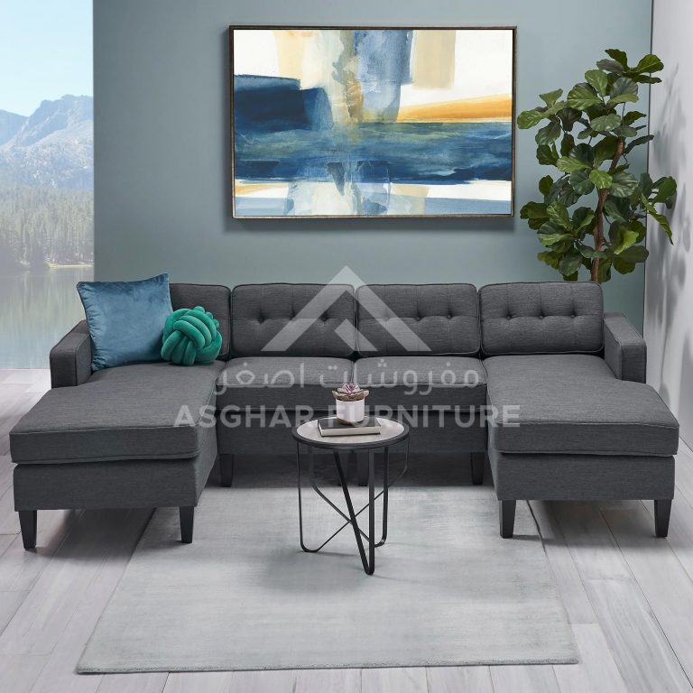 Aron Sectional With Button Accents 1