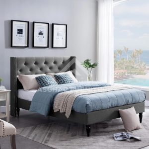 Ashton Upholstered Bed Bed Room Asghar Furniture: Shop Online Home Furniture Across UAE - Dubai, Abu Dhabi, Al Ain, Fujairah, Ras Al Khaimah, Ajman, Sharjah.