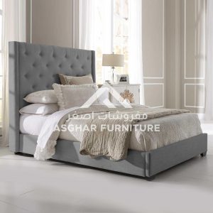 Button Tufted Bed Bed Room Asghar Furniture: Shop Online Home Furniture Across UAE - Dubai, Abu Dhabi, Al Ain, Fujairah, Ras Al Khaimah, Ajman, Sharjah.