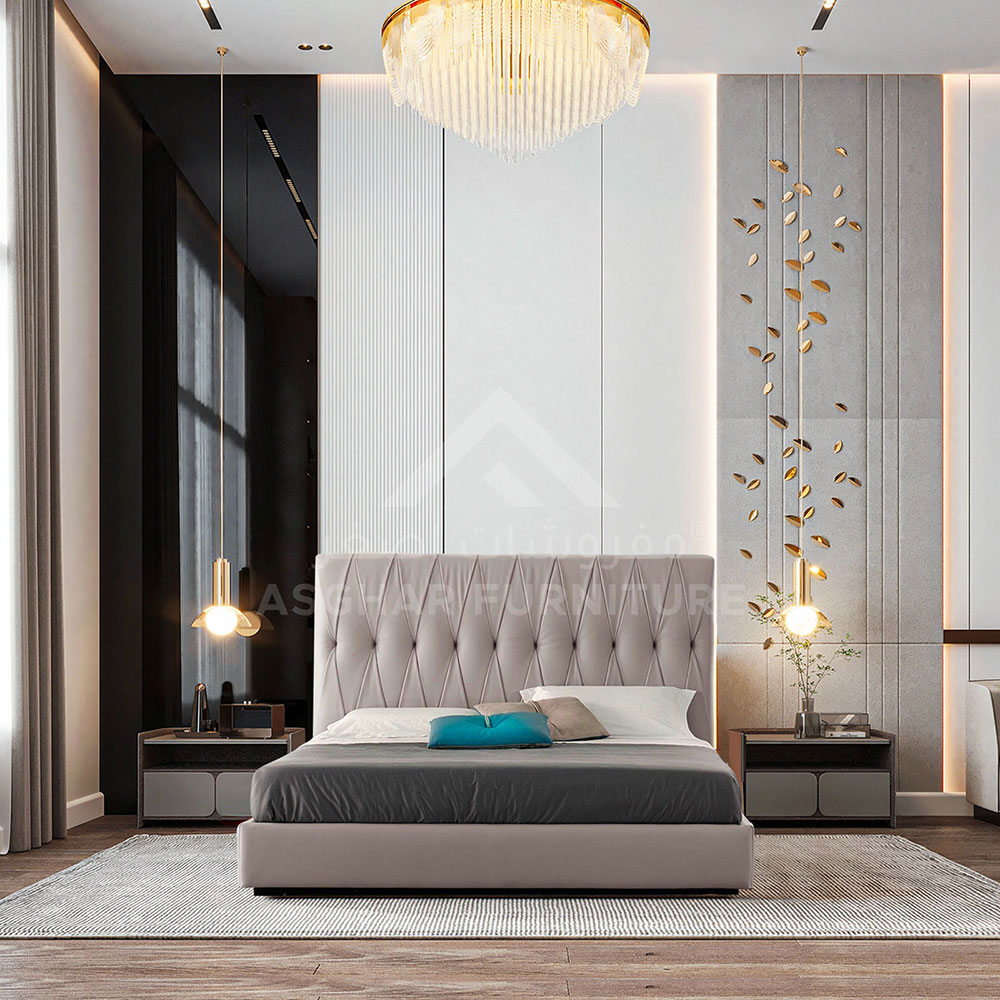 Marlon Knight Bed Bed Room Asghar Furniture: Shop Online Home Furniture Across UAE - Dubai, Abu Dhabi, Al Ain, Fujairah, Ras Al Khaimah, Ajman, Sharjah.