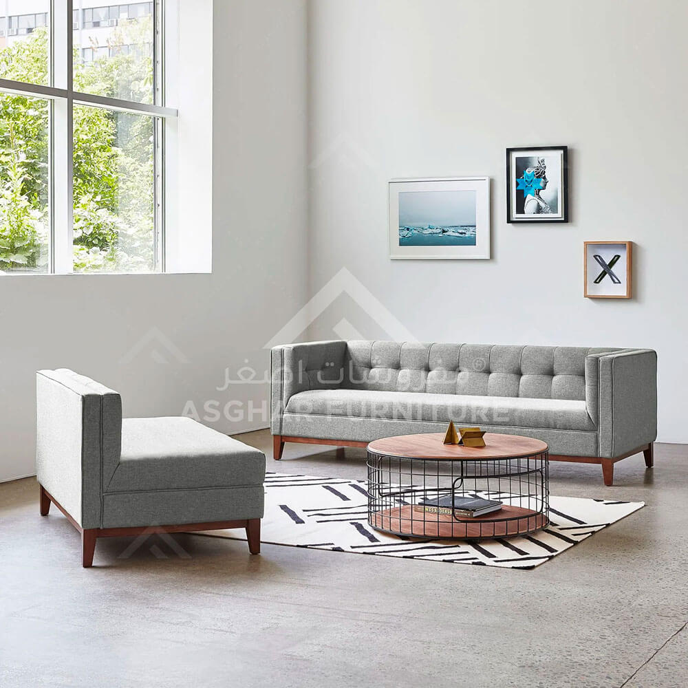 Kyra Bi-Sectional Sofa Living Room Asghar Furniture: Shop Online Home Furniture Across UAE - Dubai, Abu Dhabi, Al Ain, Fujairah, Ras Al Khaimah, Ajman, Sharjah.
