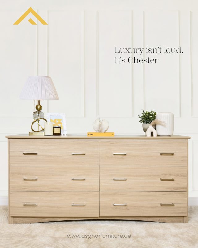 Style meets storage. ✨ 
Our beautifully crafted chest of drawers keeps your space organized — without compromising on elegance

Call or WhatsApp: 800 ASGHAR (800 274427)
Visit our online furniture store: bit.ly/AsgharDeals

AsgharFurniture #FunctionalLuxury #StorageWithStyle #asgharhome