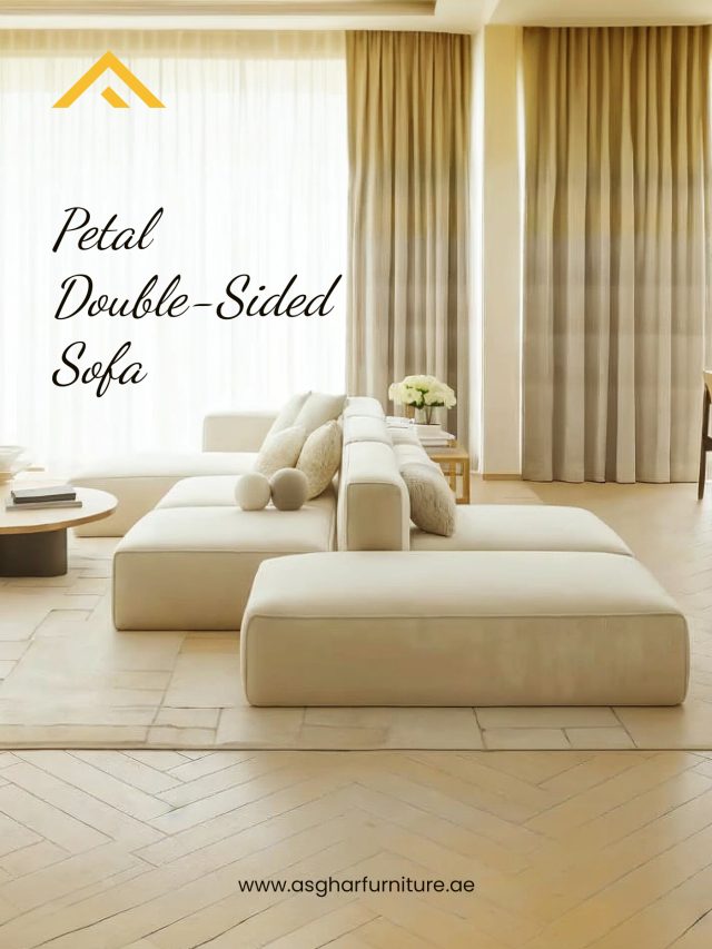 ✨ Petal double‑sided sofa: elegance redefined on both sides. 🌸
 A masterpiece in form and function—designed to stand out. 

 أريكة Petal بوجهين: أناقة مكتملة من كلا الجانبين. 🌸
 تحفة تجمع بين الجمال والعملية—مصممة لتلفت الأنظار.

 #PetalSofa #DoubleSided #FloralElegance #LivingRoomStyle #HomeDecor #AsgharFurniture #AsgharHome #AsgharCommunity #CustomFurniture